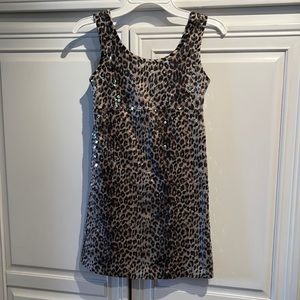 Girls animal print sequin dress by Sister Sam sz 7